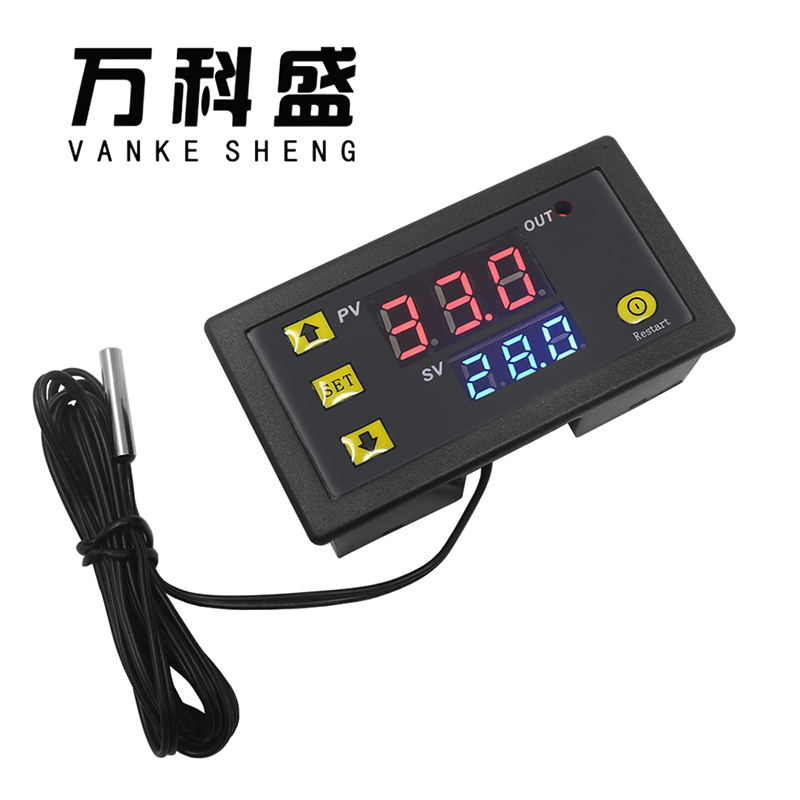 W3230 DC 12V 24V AC 110V-220V 20A Digital Temperature Controller LED Display Thermostat with Heating/Cooling Control Instrument