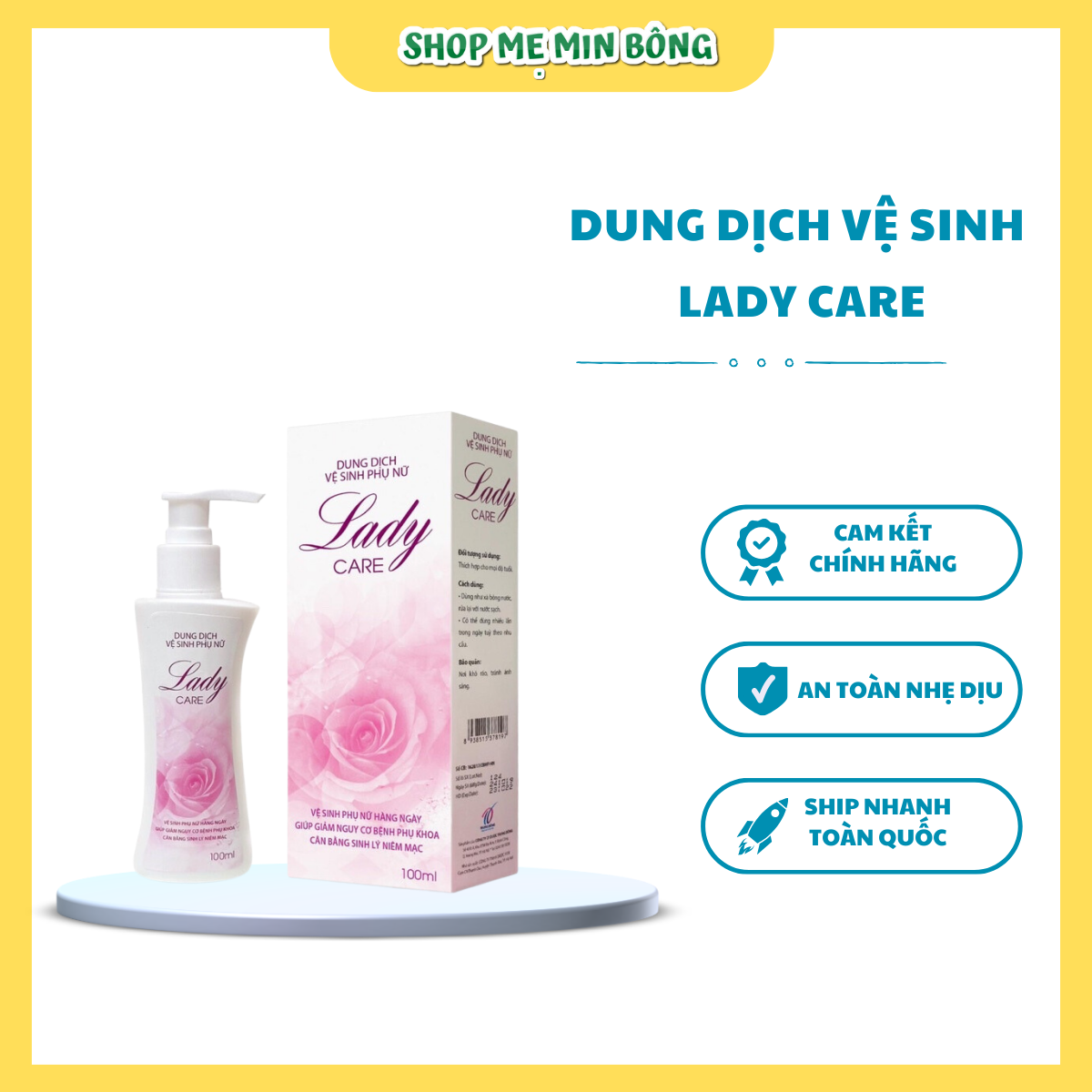 Dung dịch vệ sinh phụ nữ dạng bọt Daily Lady Care & Calm giúp