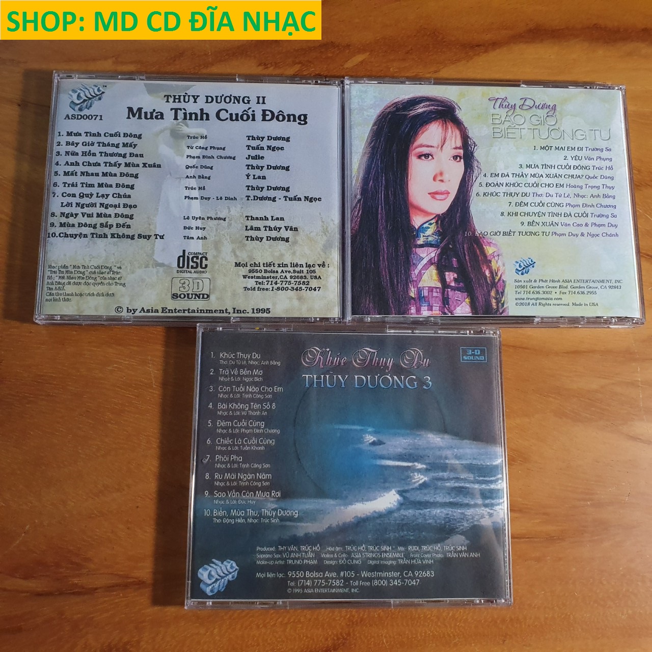 [MDCD] Bộ 3 Đĩa CD Thùy Dương Nhạc Tuyển