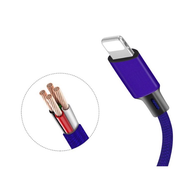 Cáp sạc điện thoại đa năng 3 đầu TYPE C-LIGHTNING-MICRO USB