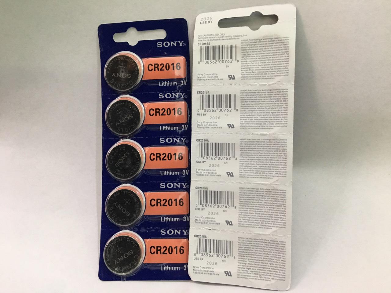 Vỉ 2 viên Pin cúc áo Sony 3V CR2032/ CR2025/ CR2016 – Pin nút CR2032 Sony lithium 3V