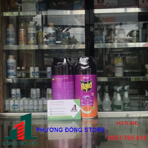Bình xịt muỗi và côn trùng Raid - bình xịt sẵn(600ml -  700ml) (không mùi, hương lavender)