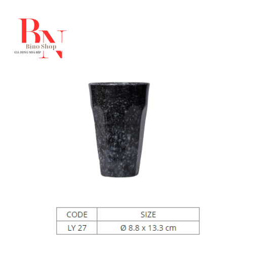 [HCM]Ly Nhựa Melamine Vân Đá Kiểu Cao (LY27VD)