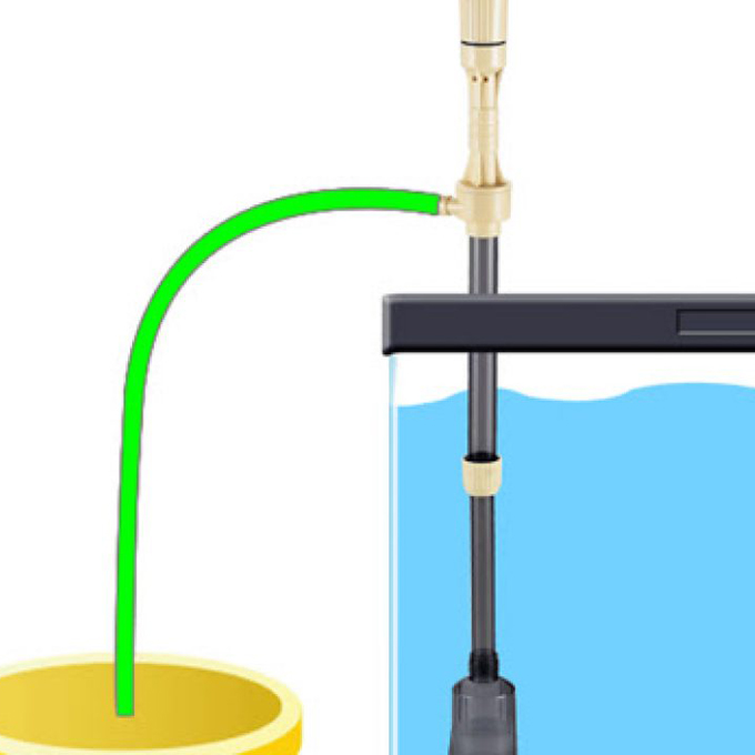 Máy hút cặn đáy jenecavệ sinh đáy hồ cá chạy pin đơn giản và gọn nhẹ