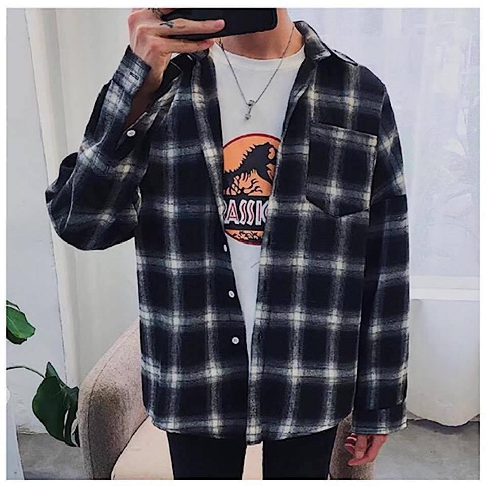 [HCM]Áo sơ mi nam dài tay sọc caro mã KB002 Thời trang ZANATA cực hot Chất vải thoáng mátmềm mịnlên form cực chuẩn