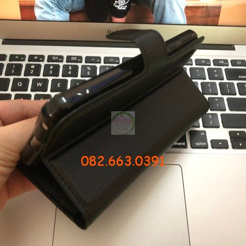 [HCM]Bao da/ốp lưng nắp gập Sharp Aquos S3 cao cấp có chống xem phim