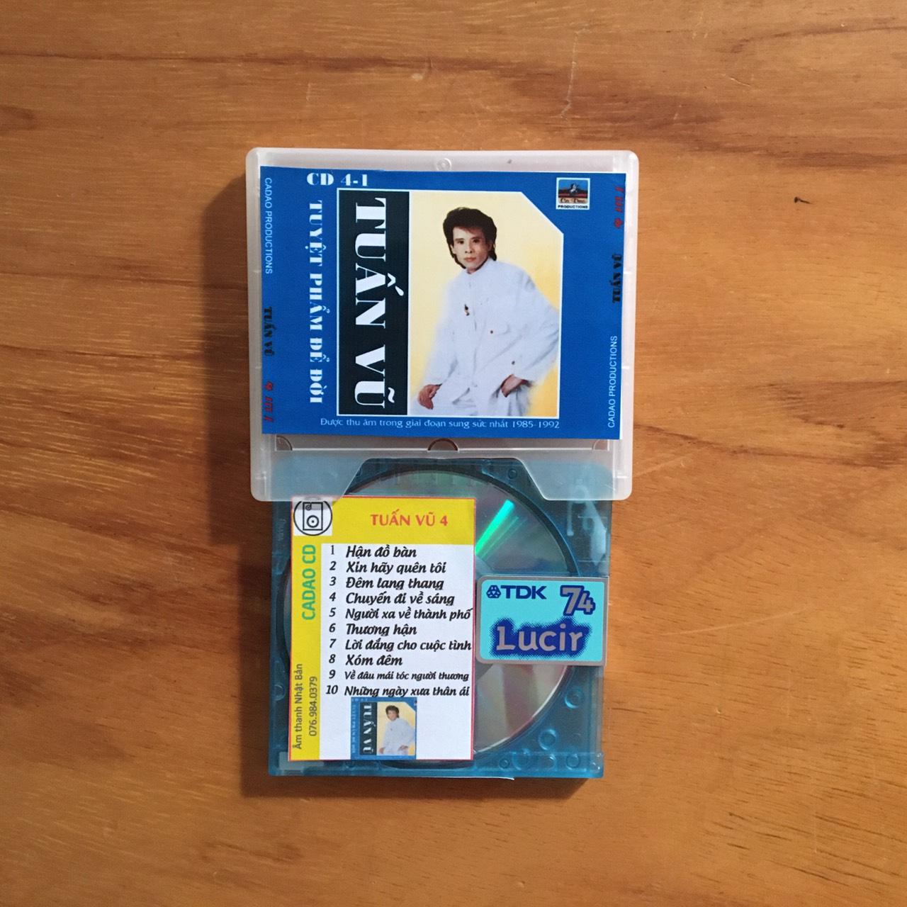 [MDCD] Bộ 4 Đĩa MD Tuấn Vũ TTCD - Đĩa MD Mini Disc Nhạc Vàng