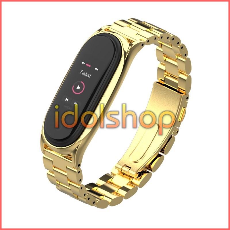 Dây đeo kim loại mắt to Xiaomi Miband 4