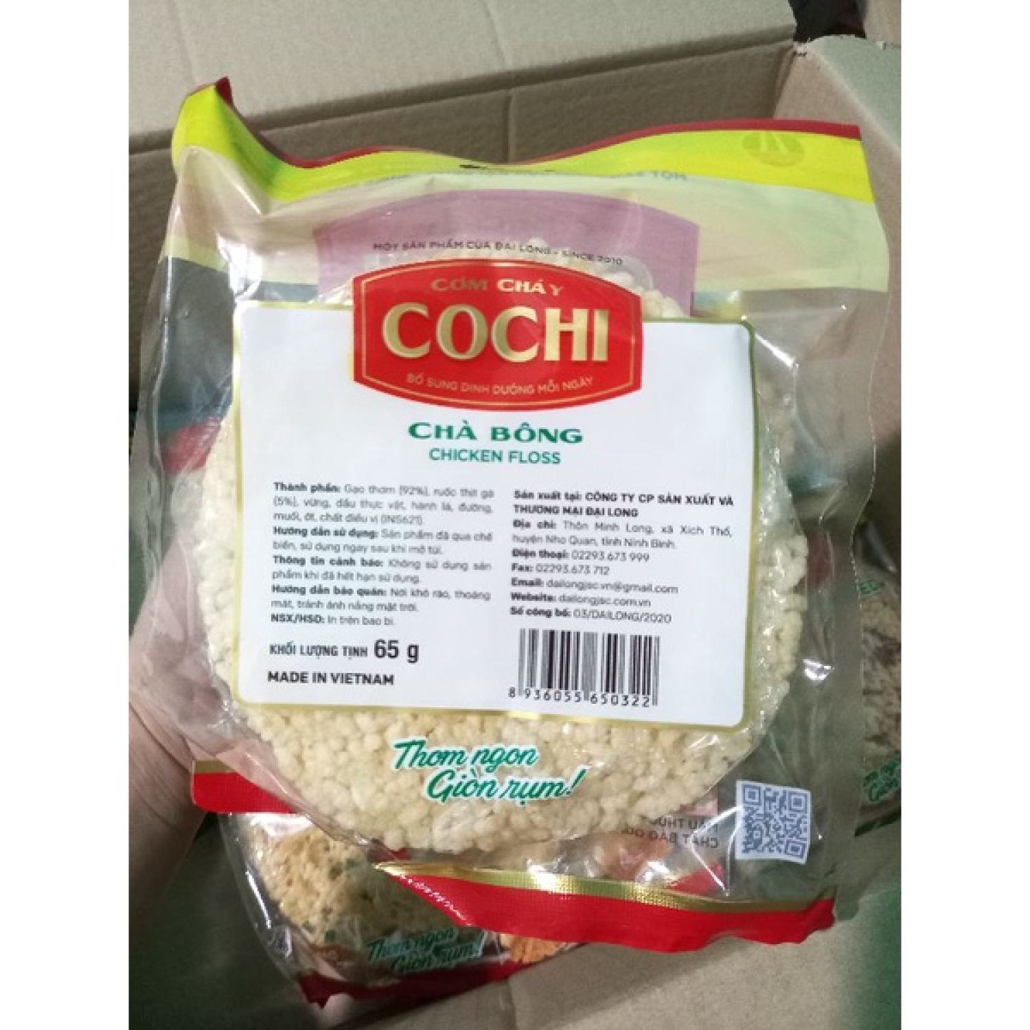 (bán sỉ) Cơm cháy chà bông hành Cochi 65g