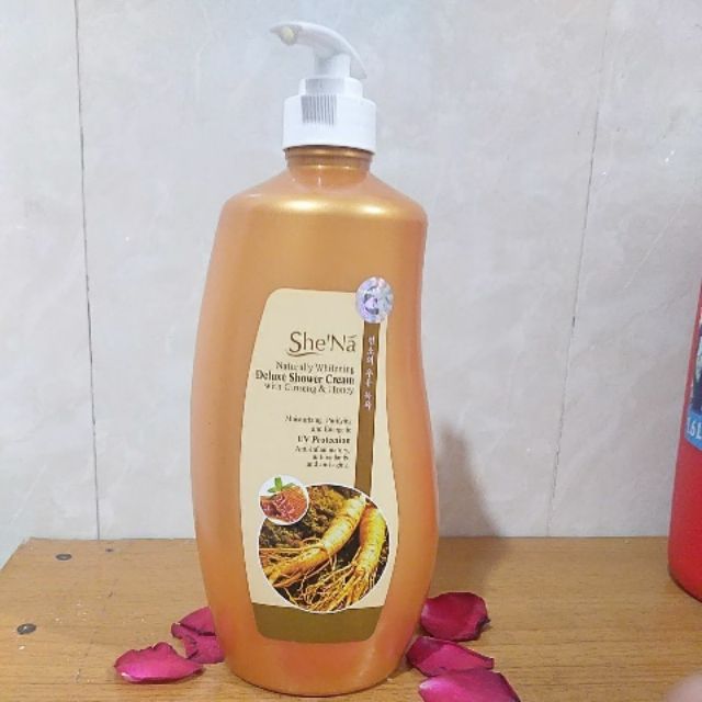 Sữa tắm cao cấp she'na 1200ml - tinh chất nhân sâm và mật ong