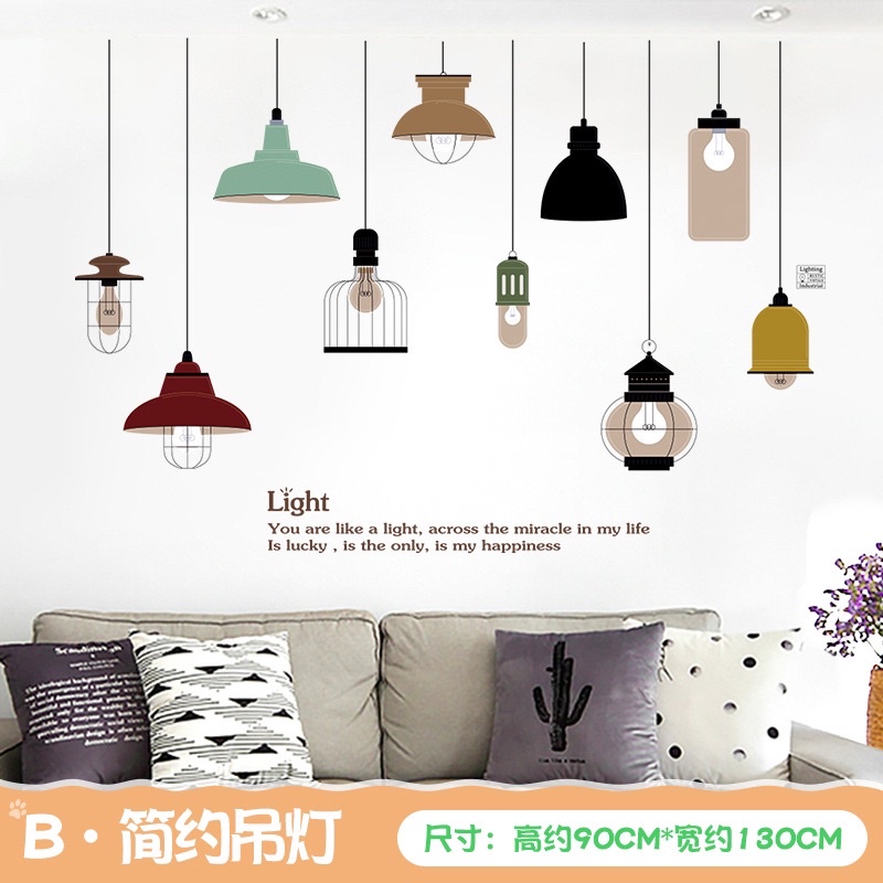 Decal dán tường đèn meo và đèn cây ( có bán lẻ rời 1 mẫu)