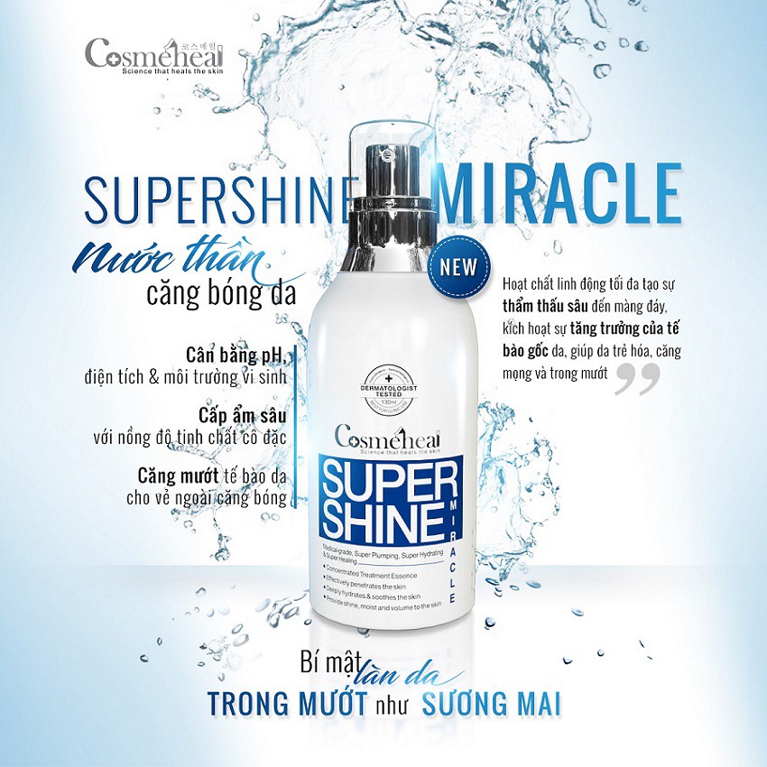 Nước Thần Căng Bóng Da Cosmeheal Super Shine Miracle (130ml)