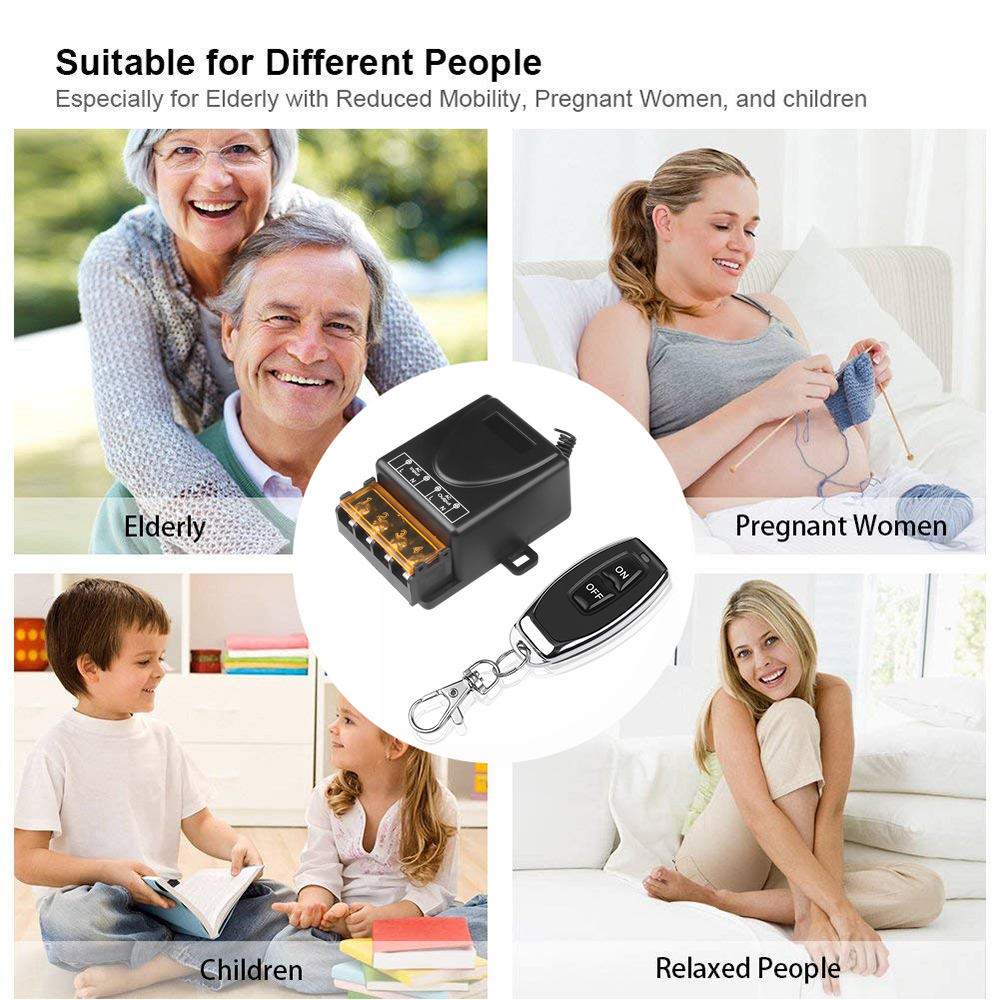 Newest 220V 30A relay Wireless RF Remote Control Switch 1 Transmitter+ 1Receiver 433MHz Remote controller