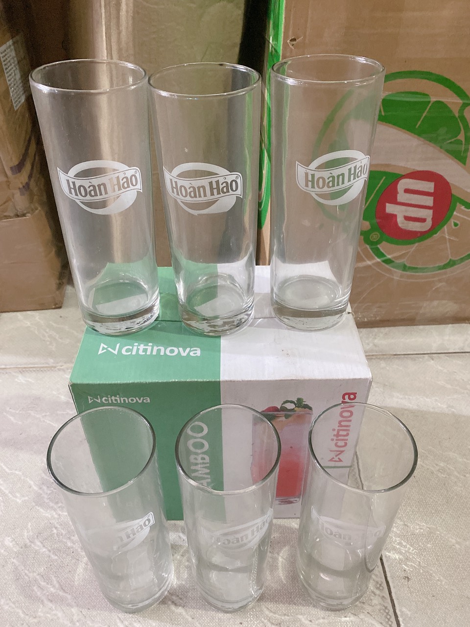 Set 6 ly ống thủy tinh hoàn hảo