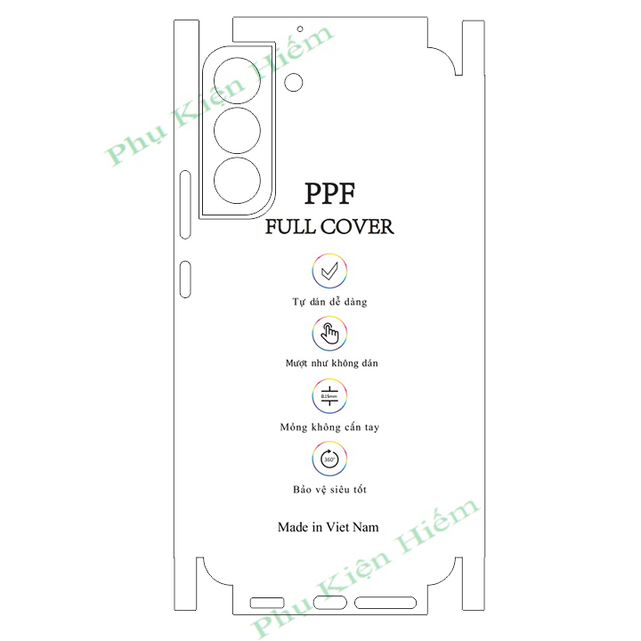 Dán dẻo PPF cao cấp Samsung S22 Plus full viền – Tặng dán camera