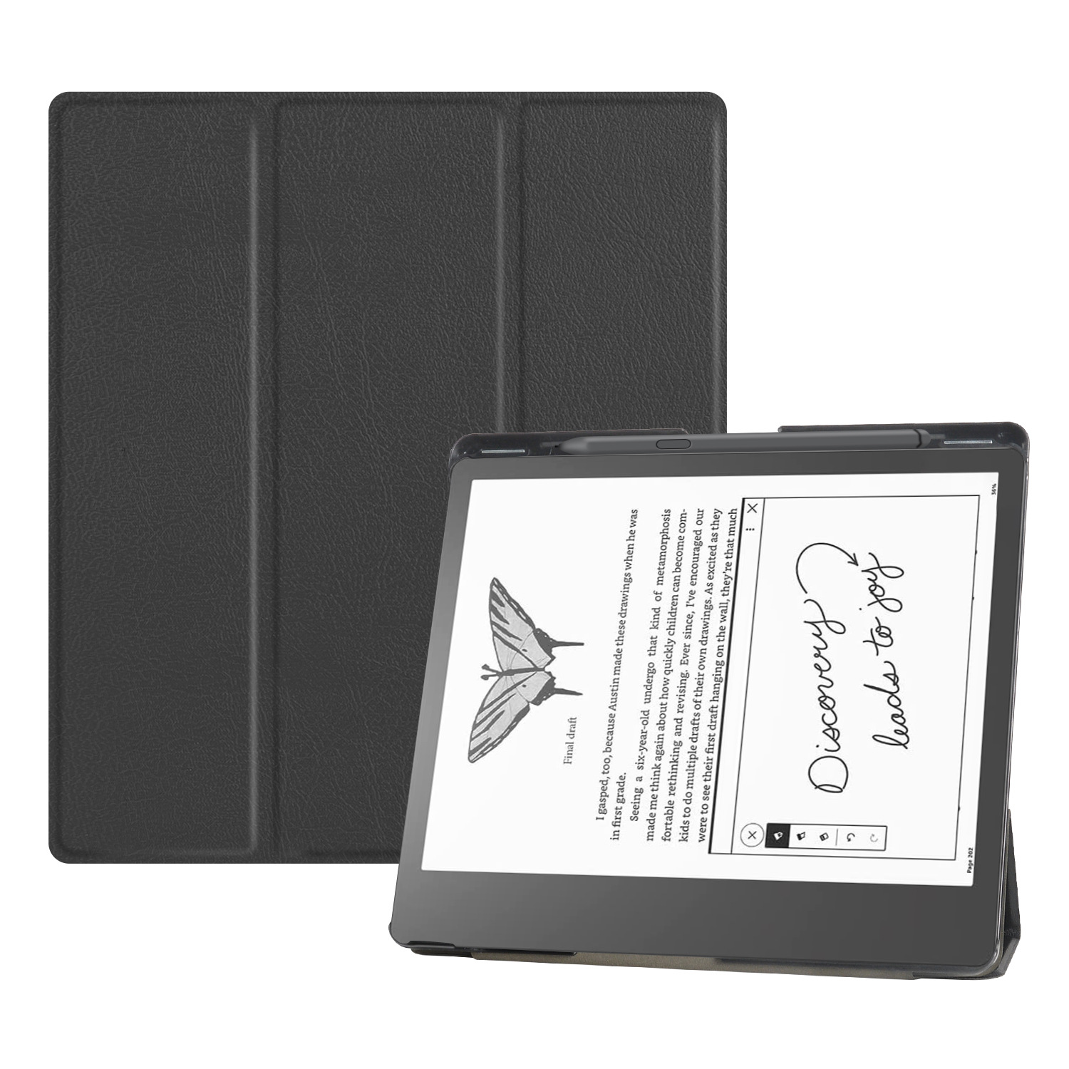 Bao da cover cho kindle scribe 10.2 inch 2023 có khe pencil smart cover máy đọc sách
