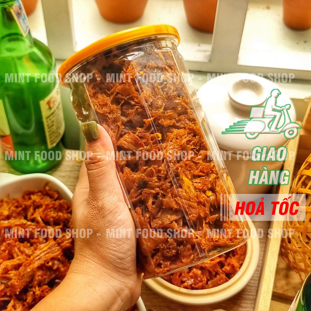 Mực sợi tẩm vị Bình Định Lon 300gram