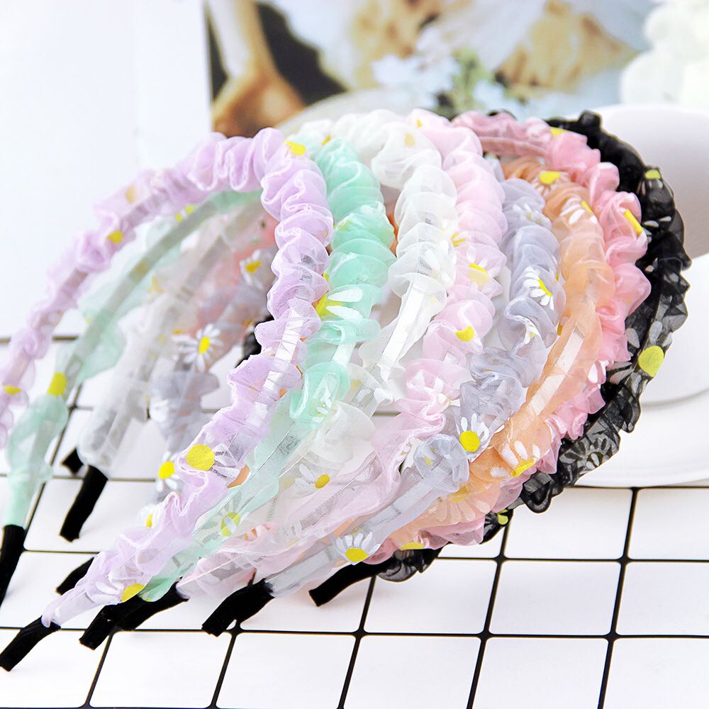 [HCM]Băng đô Scrunchies hoa cúc siêu dễ thương
