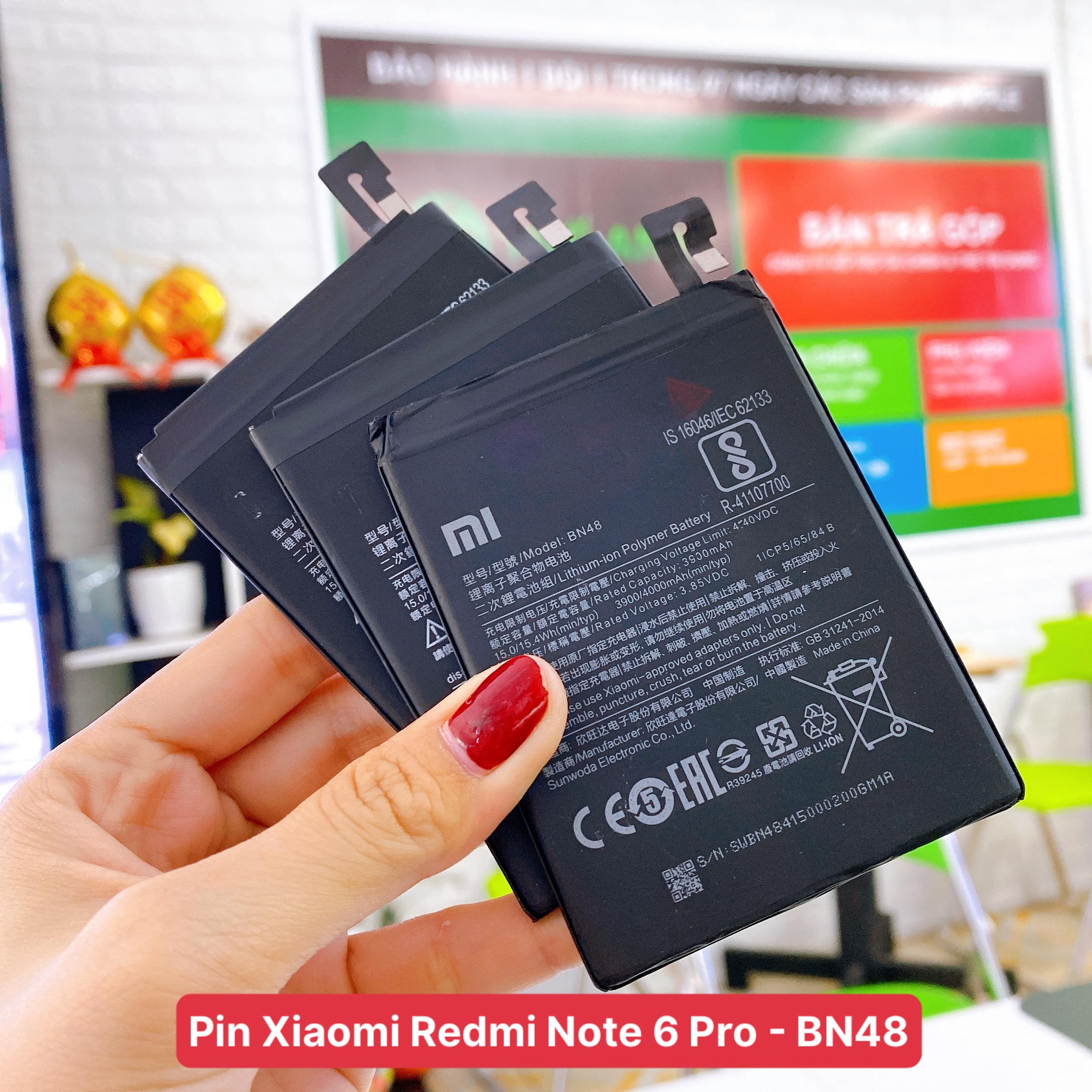 Pin xiaomi redmi note 6 pro m1806e7tg bn48 dung lượng 3900/ 4000mah
