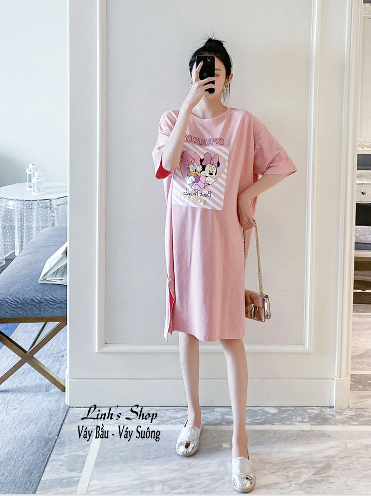 Đầm Bầu Váy Bầu Phông Hình A1843