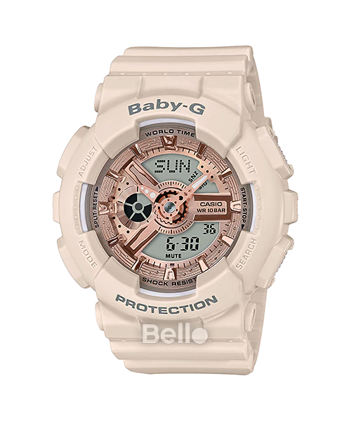 Đồng hồ Casio Baby-G Nữ BA-110CP-4A chính hãng  chống va đập, chống nước 100m - Bảo hành 5 năm - Pin trọn đời