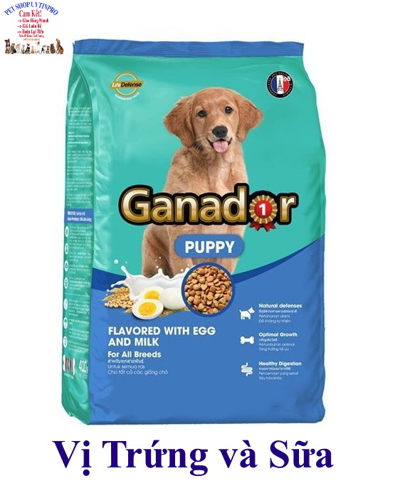 [Hoàn tiền 10%]  Combo 3 Gói Thức ăn hạt cho Chó con Ganador Gói 400g Thương hiệu từ Pháp Dinh dưỡng tốt nhất cho tất cả các giống Chó - Pet shop Uytinpro