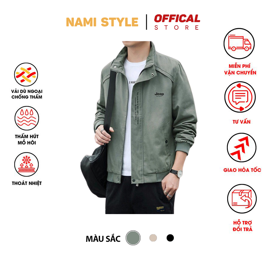 Áo khoác dù nam dày 2 lớp, Basic cao cấp-AK06