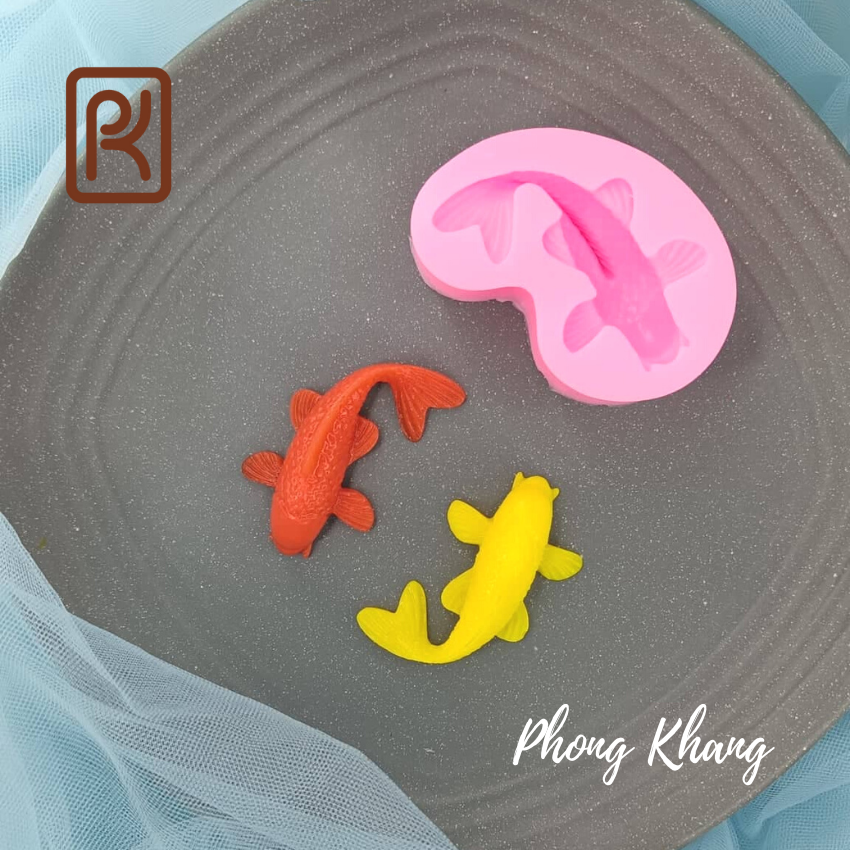 Khuôn silicon 4d Phong Khang làm rau câu cá koi