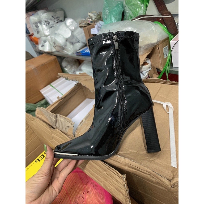Bốt lửng mũi sắt đế cao 7cm cực chất