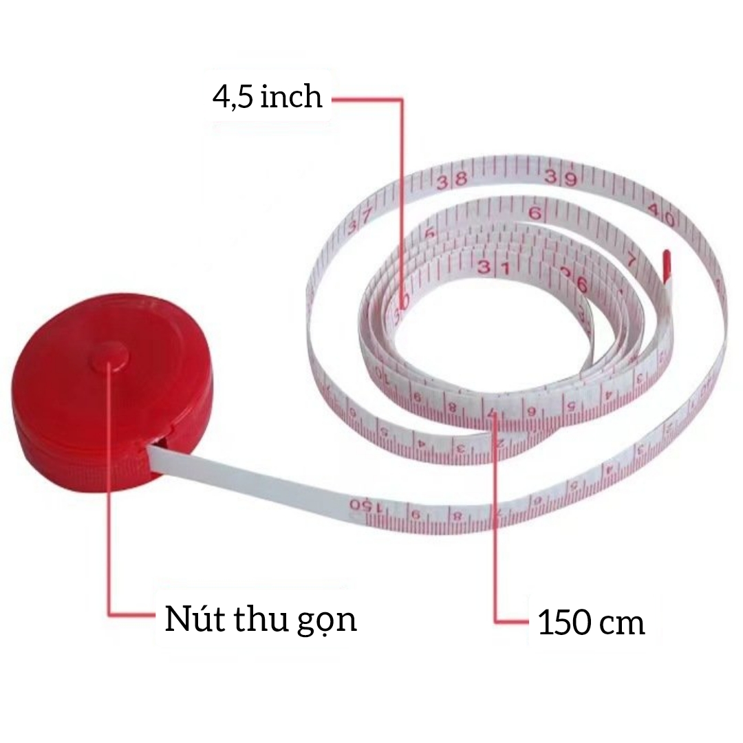 Thước dây có hộp cuộn tiện dụng nhiều màu lựa chọn
