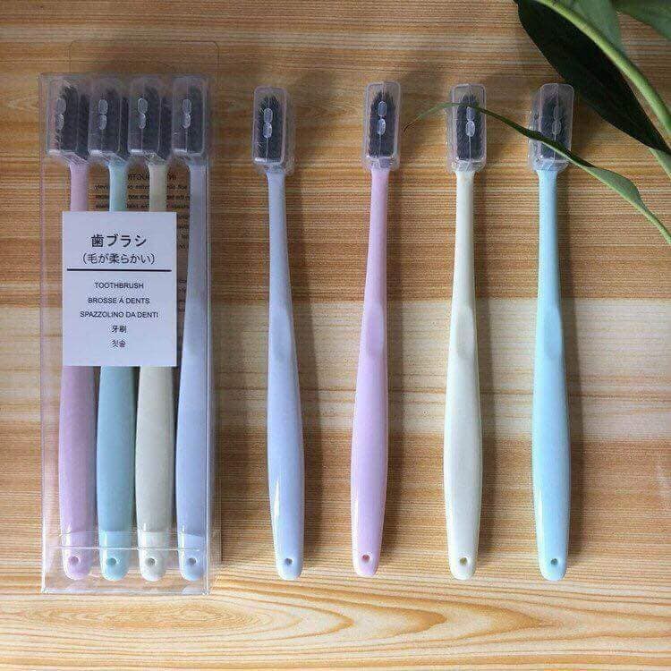 Sét 4 bàn chải muji lúa mạch