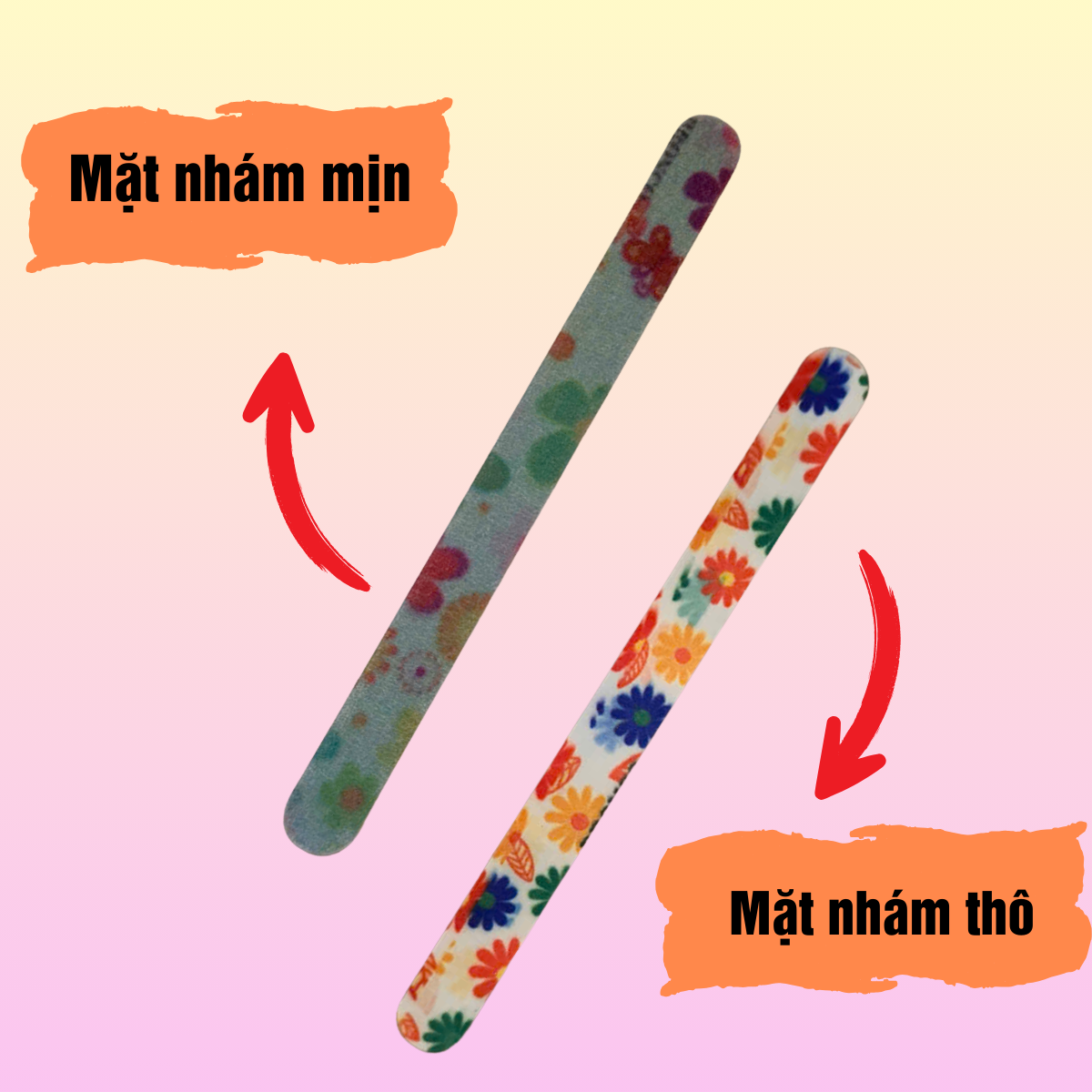 Combo 5 cây dũa  móng tay,móng chân 2 mặt hình hoa dễ thương.