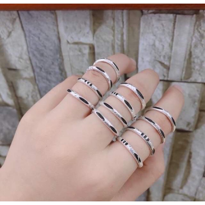 Nhẫn lông voi, nhẫn nữ bạc ta mang lại may mắn , rẻ vô địch - bạc npj