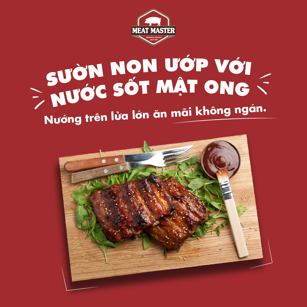 Sườn heo non Meat Master ( 400 G ) - Thịt heo mát ngon, mềm mọng, ngọt thịt