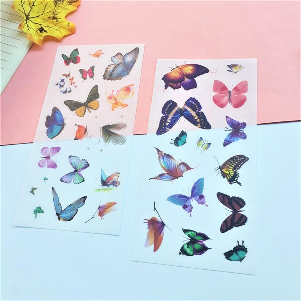 Bộ 6 Tấm Sticker Dán Trang Trí - Con Bướm