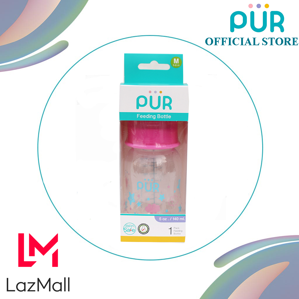 Bình sữa cổ thường thân thon có eo Pur 70ml, 140ml, 240ml