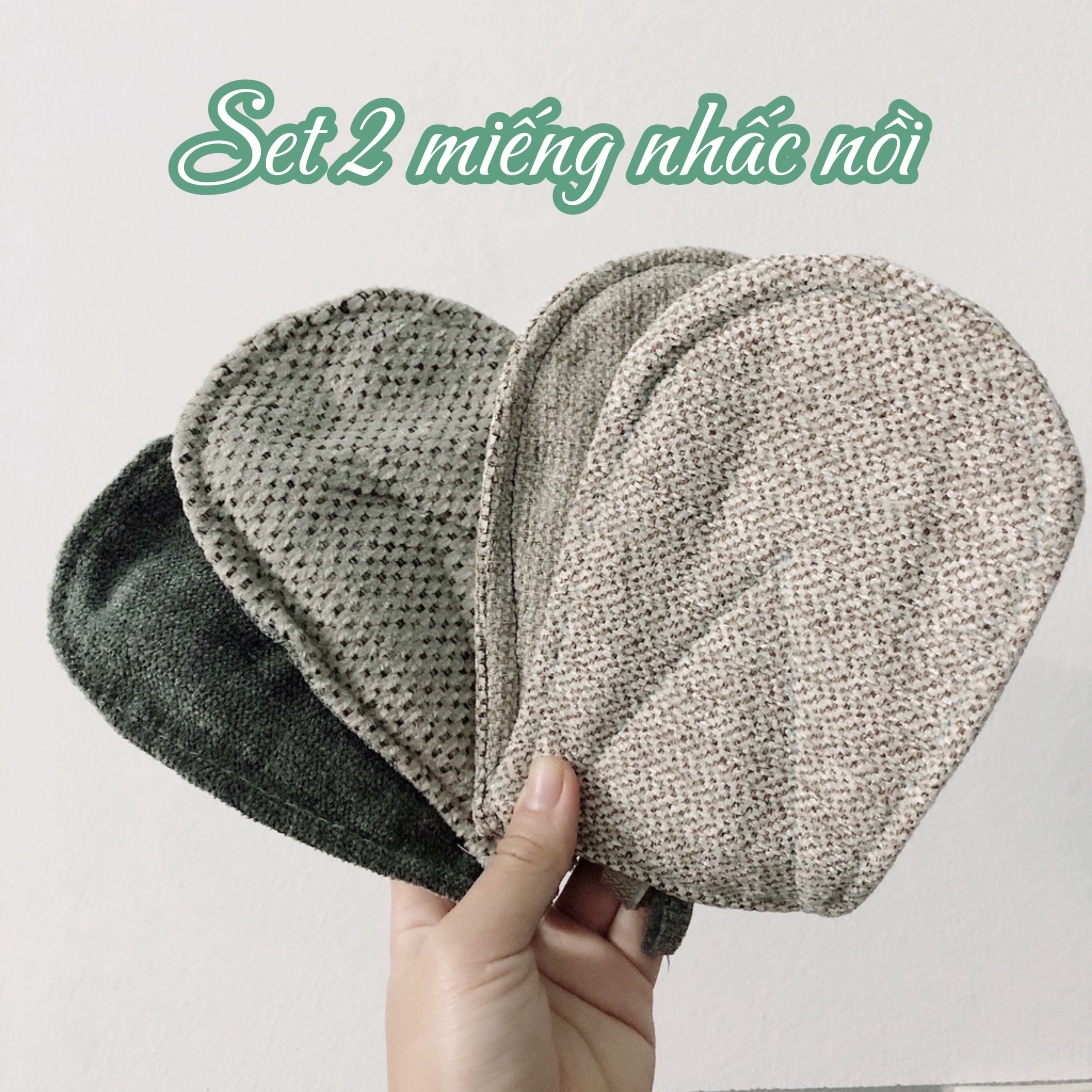 Bộ 2 Miếng Nhấc Nồi Cách Nhiệt VẢI BỐ, vắt xoong nồi, nhấc nồi bằng vải, nhấc nồi bằng silicon, nhấc nồi, miếng nhấc nồi, dụng cụ nhấc nồi bằng vải, dụng cụ nhấc nồi bằng silicon, dụng cụ nhà bếp