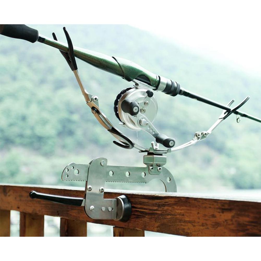 Redcolourful Adjustable Fishing Rod Support Bracket Stainless Steel ...