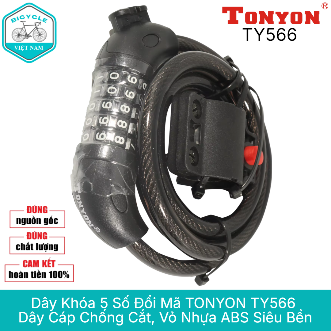Tonyon Ty566 5-Digit Code Changing Bicycle Lock – Safe, Durable, Easy to Use