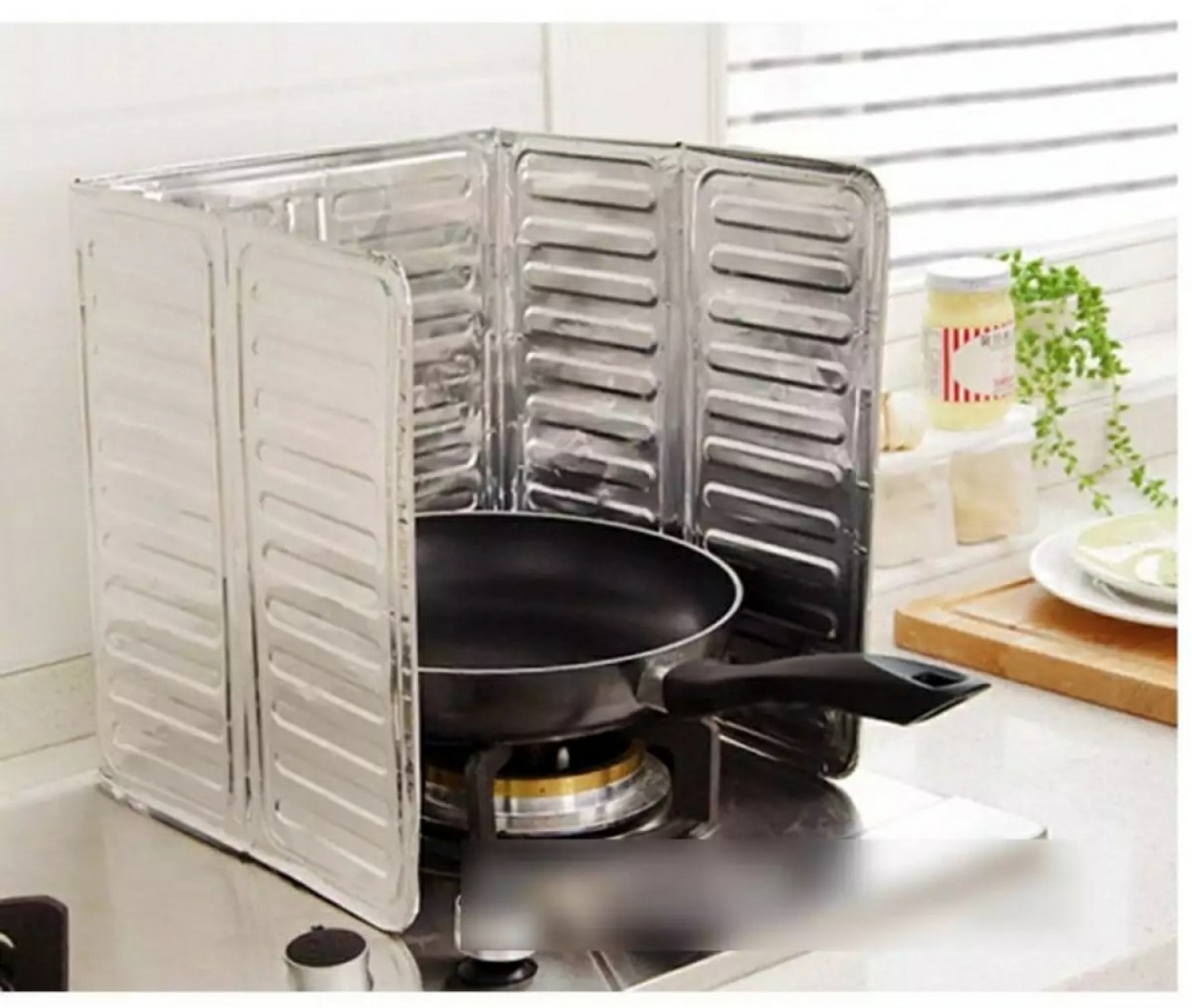 Vách Ngăn Dầu Mỡ Bám Lên Tường, Tấm Ngăn Dầu Mỡ Nhà Bếp, Tấm Chắn Văng Dầu Mỡ Cách Nhiệt Chống Nóng 39 x 84cm