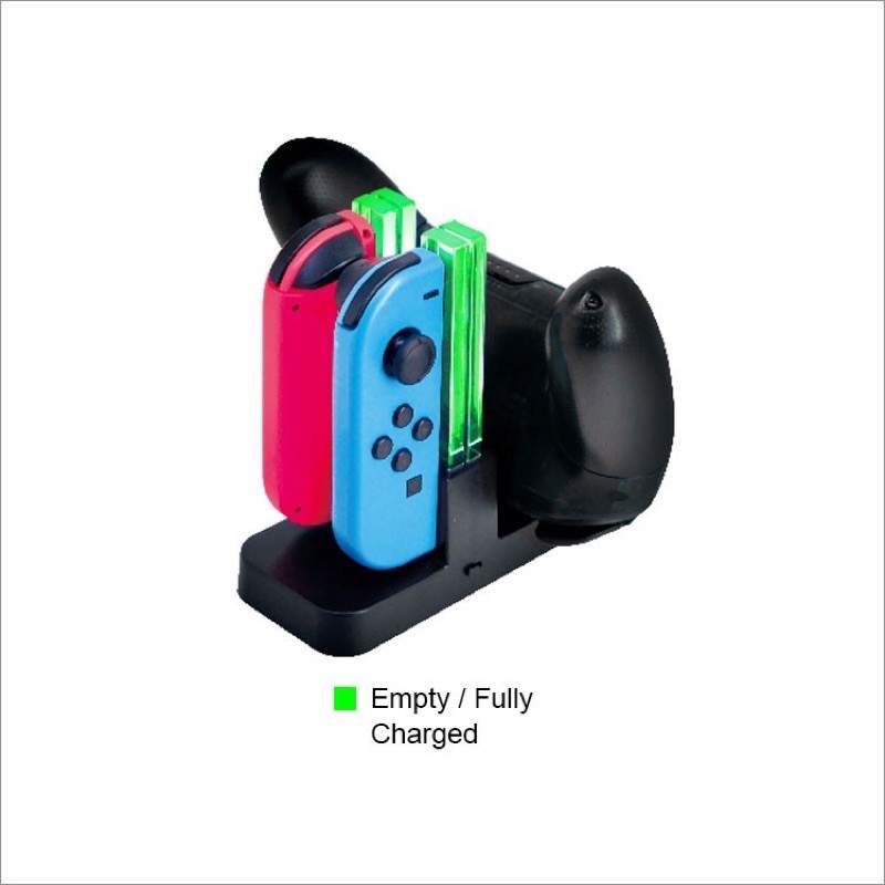 Bộ dock sạc Joy-Con và tay cầm Pro Controller thương hiệu Dobe cho máy game Nintendo Switch (TNS-879)