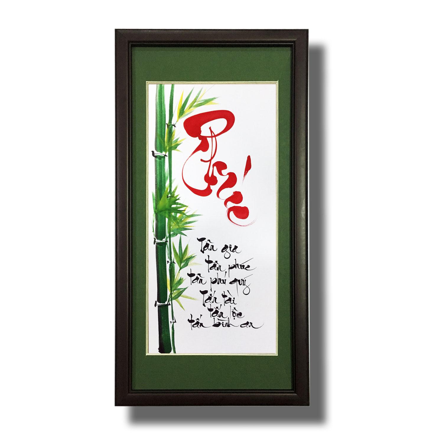 Tranh treo tường - Thư pháp chữ Phúc 03 - Tranh Mỹ Thuật Minh Hiền