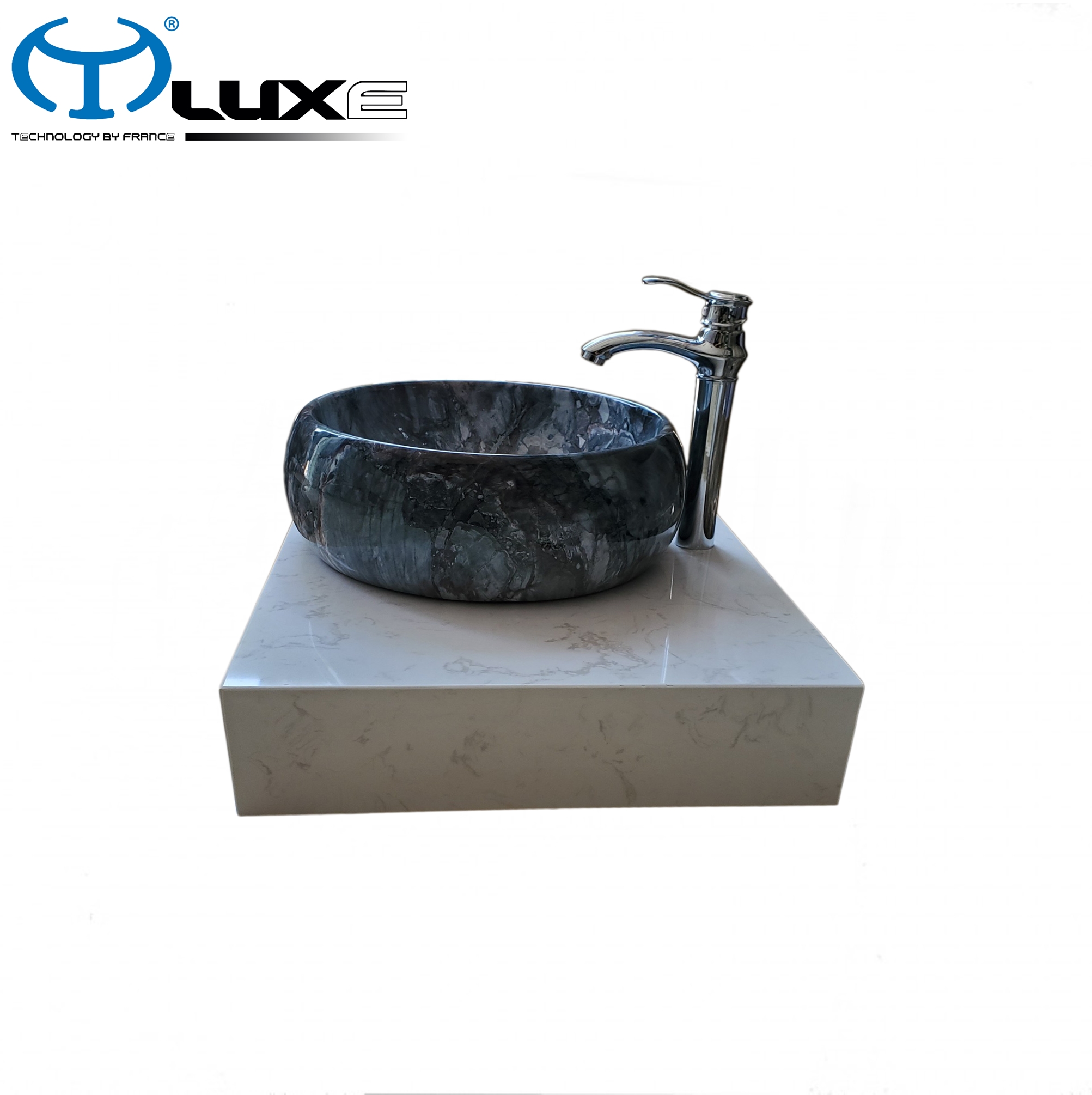 Chậu lavabo bàn đá cao cấp LUXE C134