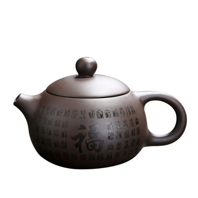 Bộ ấm chén tử sa 14 món chữ Phúc
