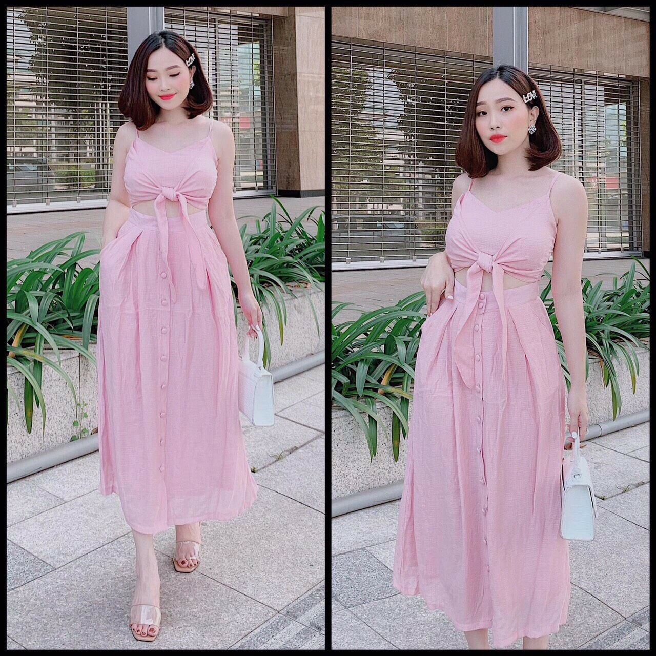 Set váy maxi đi biển siêu xinh
