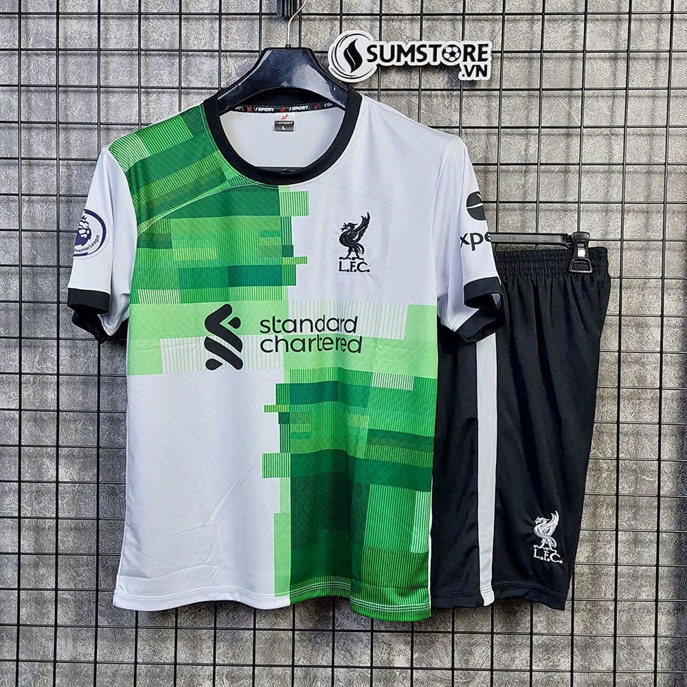 Áo Đá Banh CLB Liv-er-pool Trắng Mới Đẹp - Đồ Đá Banh Nam Nữ 2024