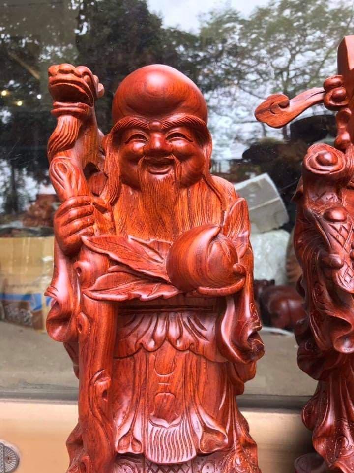Bộ tam đa gỗ Hương cao 30cm