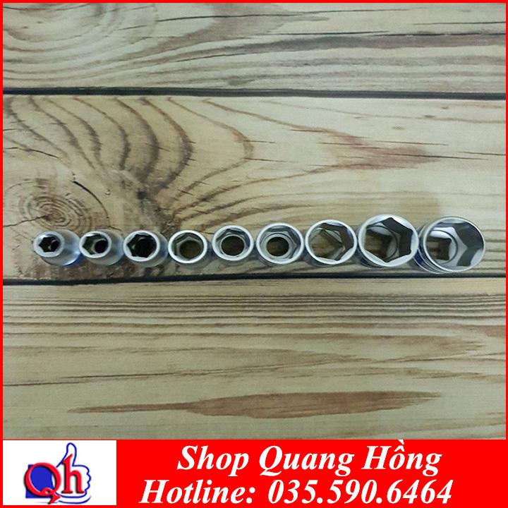 BỘ 9 ĐẦU TUÝT KHẨU VẶN ỐC 8 ĐẾN 24MM - TOP
