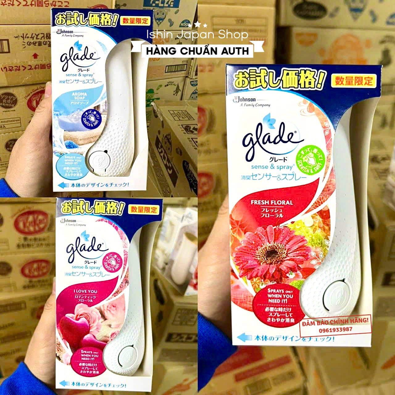 Máy Xịt Thơm Phòng Tự Động Glade Nội Địa Nhật Bản