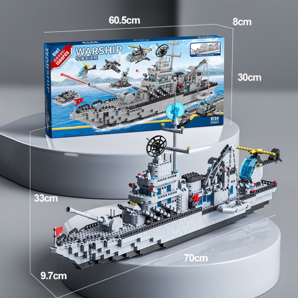 Lego Tàu Chiến, Đồ Chơi Lắp Ghép Lego Chiến Hạm Bảo Vệ Bờ Biển 1560 CT